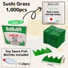 Japanese Sushi Grass Baran 1000 pcs with Mini Fish Shaped