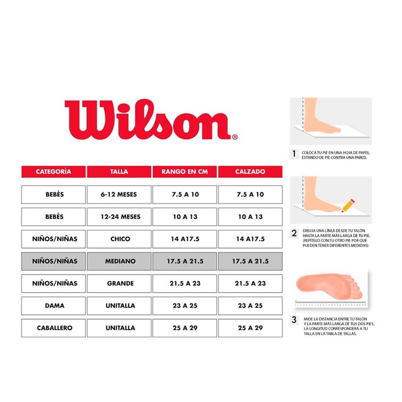 Wilson 10 Piezas Calceta para Niños, color Negro/Oxford, Talla MD