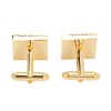 1 Pair French Cufflinks Double Layer Electroplating Polished Brass Gold