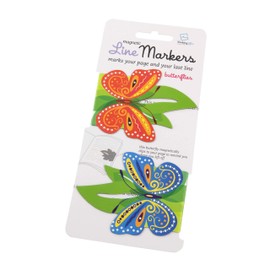 Line Markers (Butterflies/Schmetterlinge) - Magnetische Lesezeichen - 2er Set: Markiert die Zeile auf der Seite