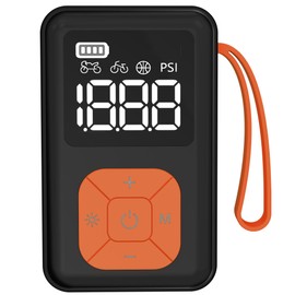 Mini Bike Pump, 150 PSI Portable Bicycle Pump with Gauge, 3X Faster & Auto Stop & Brushless Motor, Electric Bike Tire Pump with Presta and Schrader Valve for Road Bike, MTB, Motorcycle, Ball,etc