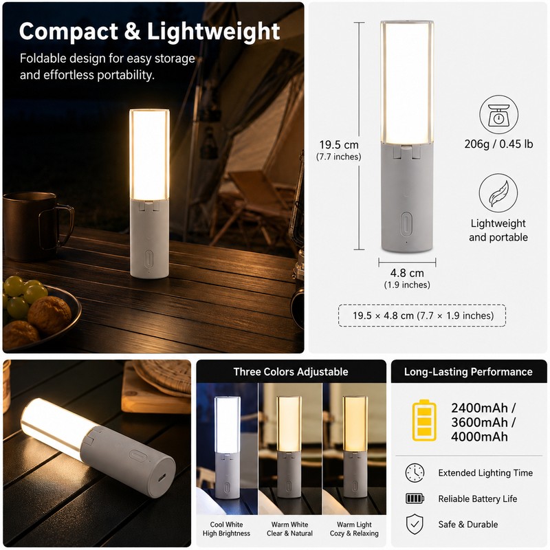 Rechargeable Camping Lantern for Outdoor Use – Folding LED Light