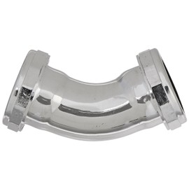 LASCO 03-3861 1-1/4-Inch Chrome Plated Brass Slip Joint Both Ends 45-Degree Elbow with Nuts and Washers