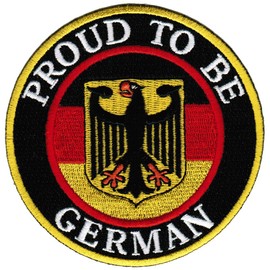 Proud to Be German Embroidered Patch Germany Eagle Flag Iron-On Biker Aufnäher Emblem