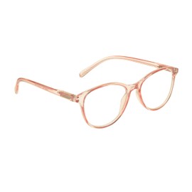 proSPORT Multifocal Progressive 3 Magnifications in 1 Lens No Line Round Computer Reading Glasses for Men & Women +3.50 Crystal Pink Frame