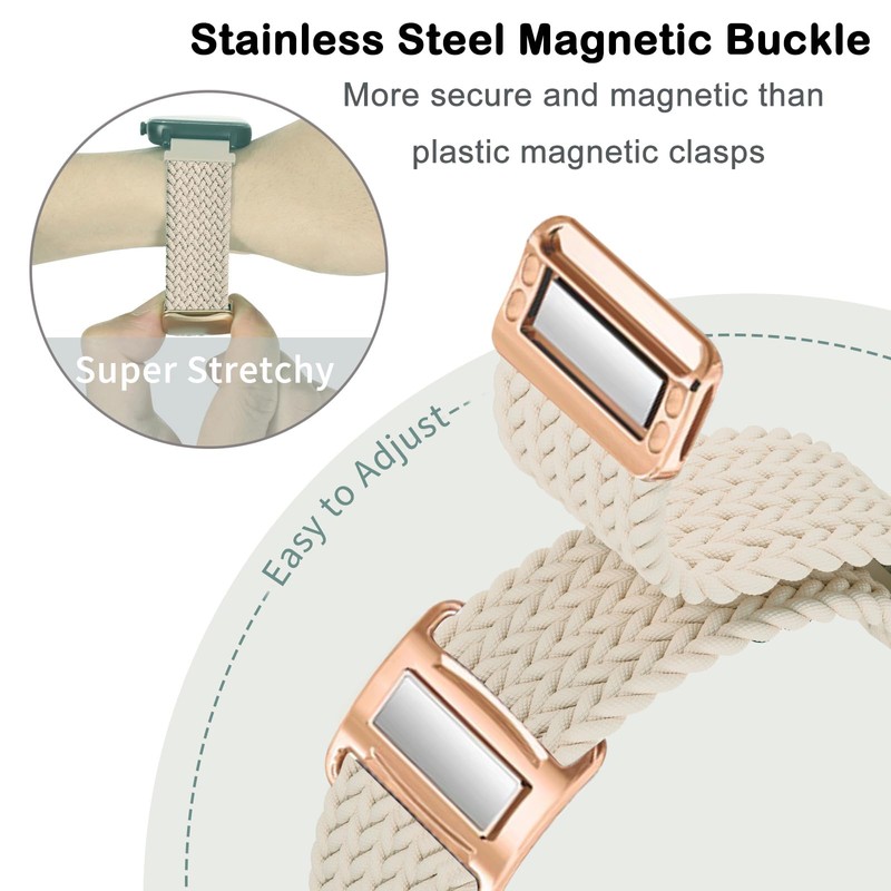 CUNUJIX 2 Pack Braided Watch Bands Compatible with 20mm Garmin