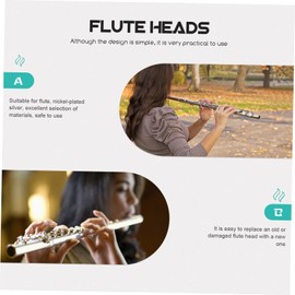 BIUDECO 1pc Silver Metal Flute Elbow Mouthpiece Plated Accessory for Flute Players Lightweight Design for Easy Carrying and Use for Beginners and Intermediates