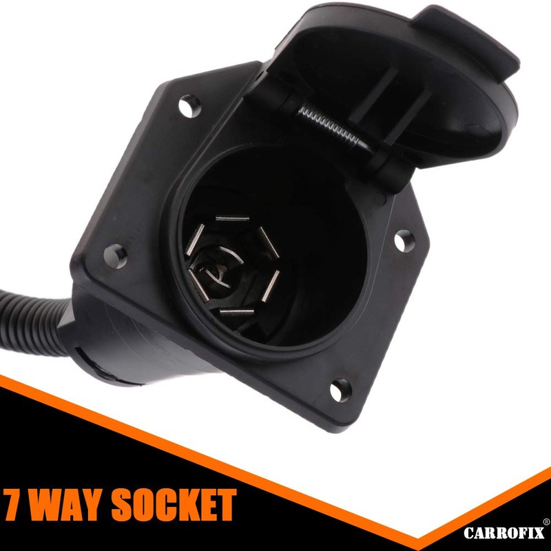 CARROFIX - Conector de luz para remolque de 7 vías,