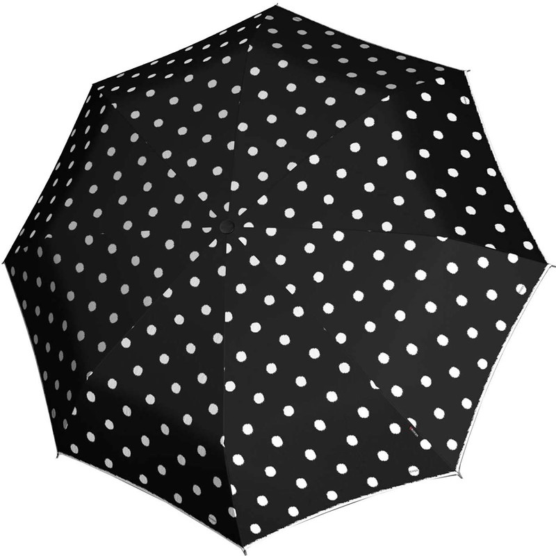 Knirps T.200 Duomatic Dot Art Pocket Umbrella Black