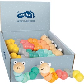 Small Foot 11772 Pastel Caterpillar Motoric Toy Display, for bending and twisting, for ages 12+ months