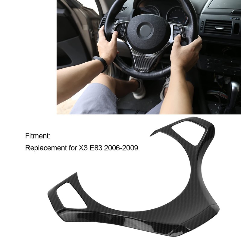 Steering Wheel Cover, Carbon Fibre Style, Durable Steering Wheel Cover,
