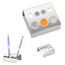 zalati Tattoo Ink Cup Holder Pack of 2 Pigment Cup Rack Stainless Steel for 7 Caps Tattoo Workyop Supplies