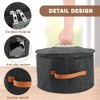 QWLWBU Hat Storage Box,Hat Box for Travel,17 x 10in Round