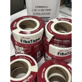 FibaTape 12 Rolls FibaTape Standard White 1-7/8" x 300' Self-Adhesive Mesh Drywall Tape