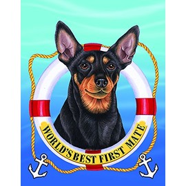 Best of Breed Miniature Pinscher Black/White Cropped - Tomoyo Pitcher First Mate House Flag
