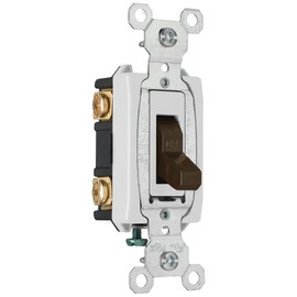 Legrand Pass & Seymour CSB20AC4 20 Amp 120/277V Hard Use Specification Grade Toggle Switch, 4-Way, Back and Side Wire, Brown (1 Count)