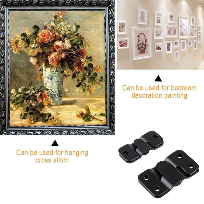 8 Pairs (16 Pieces) Flush Mount Concealed Bracket Interlocking Hanging