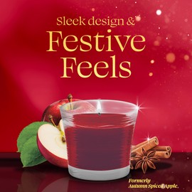 Glade 1-Wick Scented Candle Jar, Warm Apple & Spices, Air Freshener Infused with Essential Oils, 4.08 Oz, 2 Count