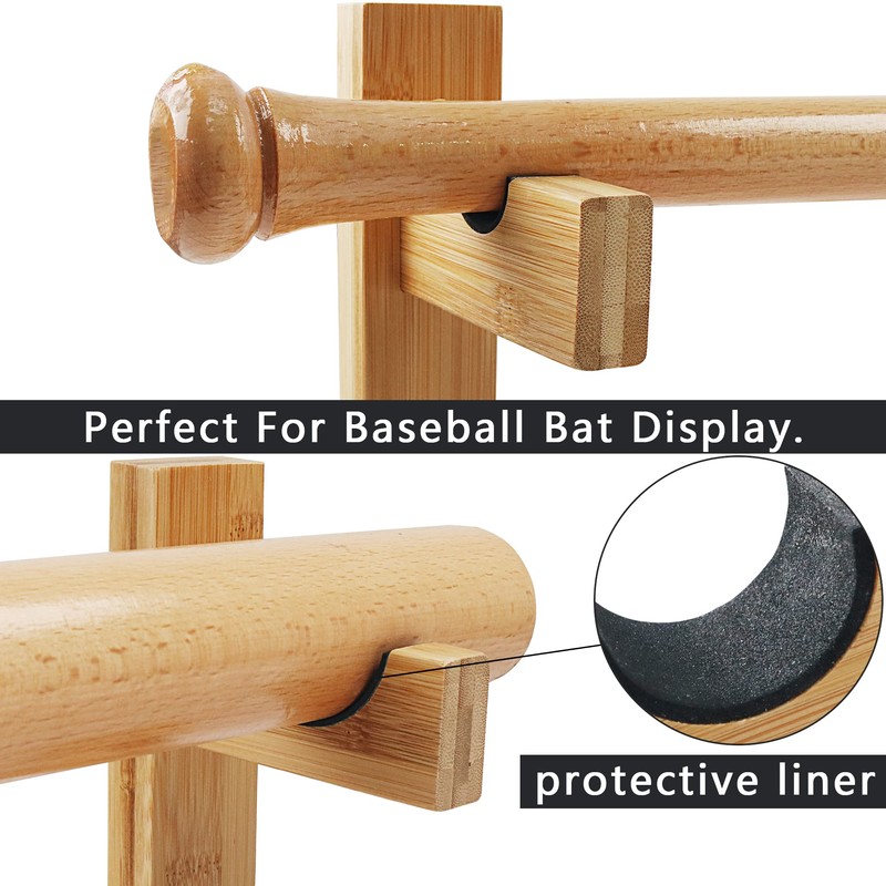 Invech 2 Baseball Bat Holder, Baseball Bat Display Wall Mount,