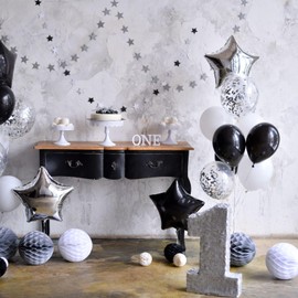 18" Star Foil Mylar Balloons - Party Decorations, Silver, 10 Pieces