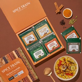 SPICE TRAIN, Assorted Spice Set – 20 Exotic Spices | Gluten-Free, Non-GMO | Essential Cooking Gift Set from India