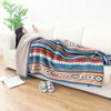 UKELER Boho Sherpa Throw Blanket Queen Size 80'' x 90'',