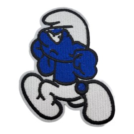 Unbranded Angry Smurf Vintage Retro Cartoon Vintage TV Show Iron on Patch Smurfs Mask NEW