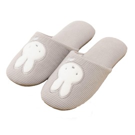 Senko 72661 Miffy Toilet Supplies, Prima Miffy Slippers, One Size Fits Most, Gray Character Animal