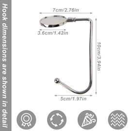 KEYIDO 4 Pack Christmas Stocking Hooks Stocking Holder for Mantle Fireplace Metal Xmas Hooks Hangers with Anti Skid Safety Hang Grip for Christmas Party Decoration