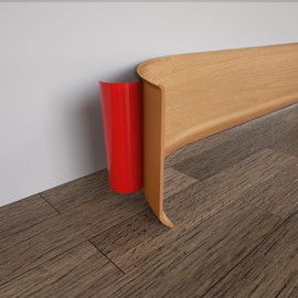 COUKIU Flexible Baseboard Molding Trim, 4 Inch x 60 Feet Self-Adhesive Vinyl Wall Base Cove Base, Peel and Stick Rubber Wall Base Moulding Trim(S100, Natural Wood Grain)