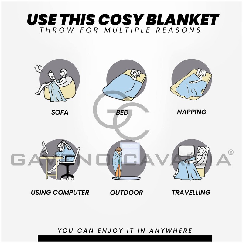 GC GAVENO CAVAILIA Blanket Throw, Extra Soft & Fluffy Throws