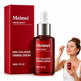 Meimei Firming Serum, Meimei Korean Beauty Nad Firming Serum (Pack of 1) | NAD+ Face & Neck Serum with EGF & Collagen, Wrinkle Appearance, Elasticity 