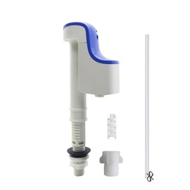 Nereusfwater Toilet Fill Valve Kit, 1/2 Inch Inlet with 7/8 Inch Adapter, Adjustable Water Height & Quiet Refill Design, Includes Filter Screen and Refill Tube, Universal WC Tank Repair Part