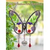 KUNDGLA Butterfly Suncatcher Grandma Stained Glass Sun Catcher for Windows