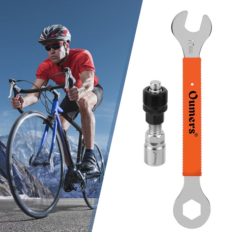 Oumers Bicycle Crank Extractor Puller, Bike Crank Removal Tool Fit