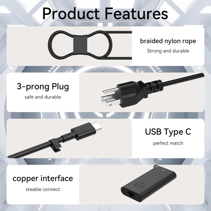 165W USB-C Laptop Charger Compatible with Dell Pro Max/Precision 5690