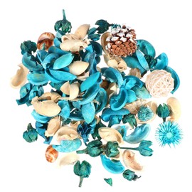 HEALLILY Sea Shell Potpourri Bag Fresh Ocean Scent Sea Dried Flower Scented Rattan Ball Sachets Decorative Spring Fragrance Bowl Filler and Vase Filler, Assorted Color, 13x13cm