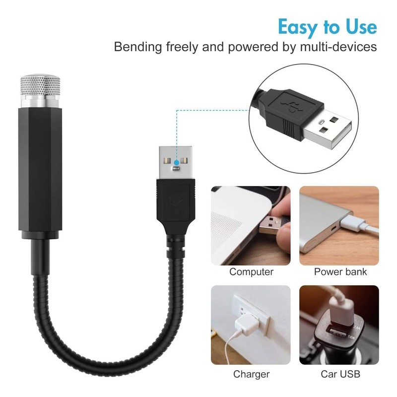 LED Car Ceiling Starlight - Adjustable Indoor Atmosphere Light, USB