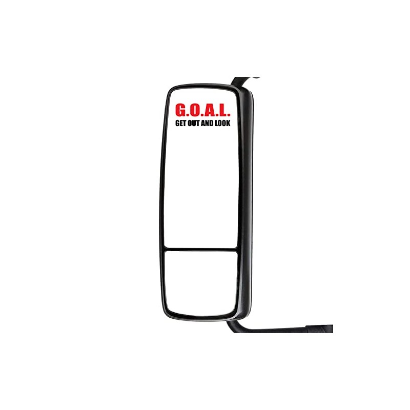 Goal 4" x 2" Mirror Stickers for Semi Trucks, Cars,