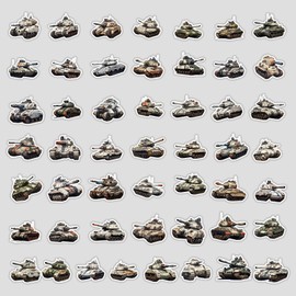 Military Stickers for Water Bottle|Tank Vinyl Waterproof Sticker for Water Bottle Laptop Skateboard Phone Car Decals Gifts for Kids Teens Adults for Party Favors Supplies Decor 50 PCS