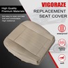 Vigoraze Driver Bottom Perforated Leather Replacement Seat Cover Tan Compatible