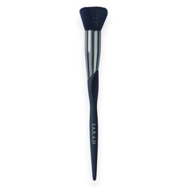 F.A.R.A.H Midnight Collection – Stippling Brush 40FM – Vegan Blending Brush for Blush, Creams & Powders – Soft-Touch Matte Midnight Blue Handle & Brass Ferrule