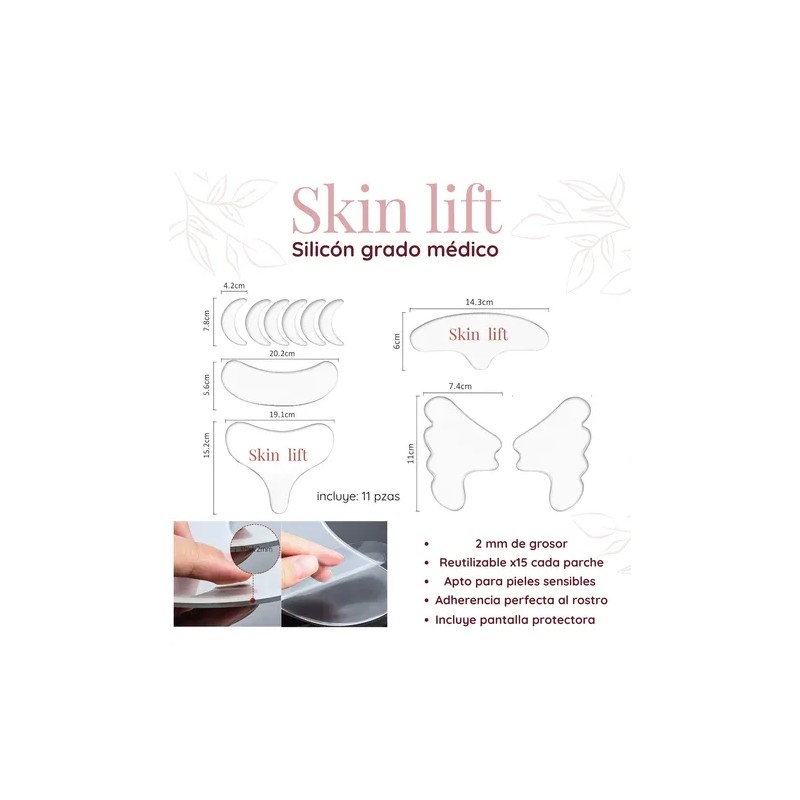 Parches Antiedad de Silicona Skin Lift Reutilizables Da y Noche