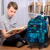 FTJCF 3pcs Rolling Backpack for Men, 21 Inche Adult Bag