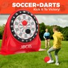 6.5ft Giant Inflatable Soccer Dart Board with Air Pump &