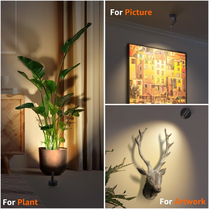 URTOM 3CCT LED Wireless Spotlight Indoor Rechargeable Picture Lights Battery