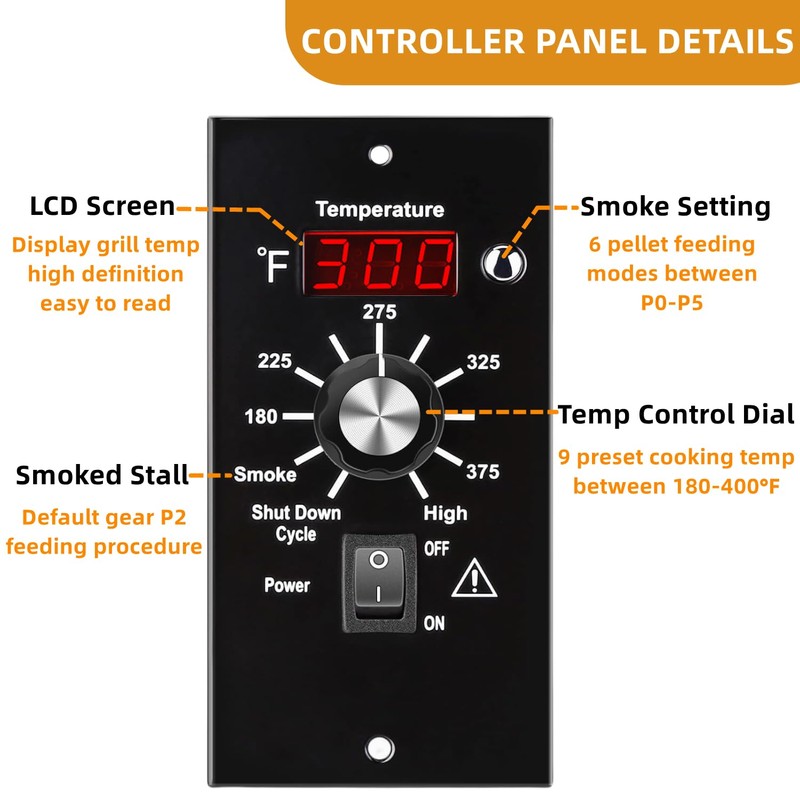 Digital Elite Thermostat Temperature Controller Replacement Parts for Traeger Pellet