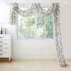 auons Gray Window Scarf Valances Extra Long Bed Canopy Curtains