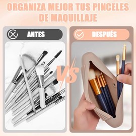 Estuche para Brochas de Maquillaje de Silicona, con Cierre magnético