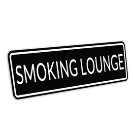 Smoking Lounge Sign Metal Tin Sign Wall Decor for Bar Home Pub Shop Wall Plaque Decoration 4X16inches
